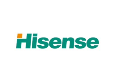 Logotipo de la marca Hisense, trabajamos en reparación, mantenimiento e instalación en Madrid
