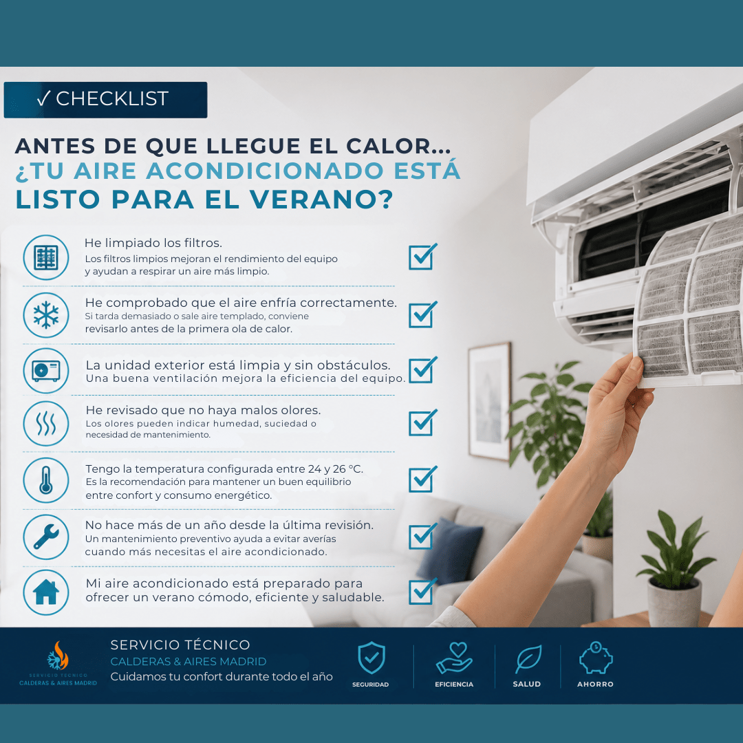 checklist aire acondicionado esta listo para el verano check list Cómo usar el aire acondicionado correctamente